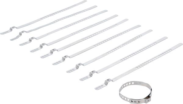 BGS Achsmanschetten-Schellen-Satz Edelstahl rostfrei 7 mm 20 - 50 mm 10-tlg. 70327